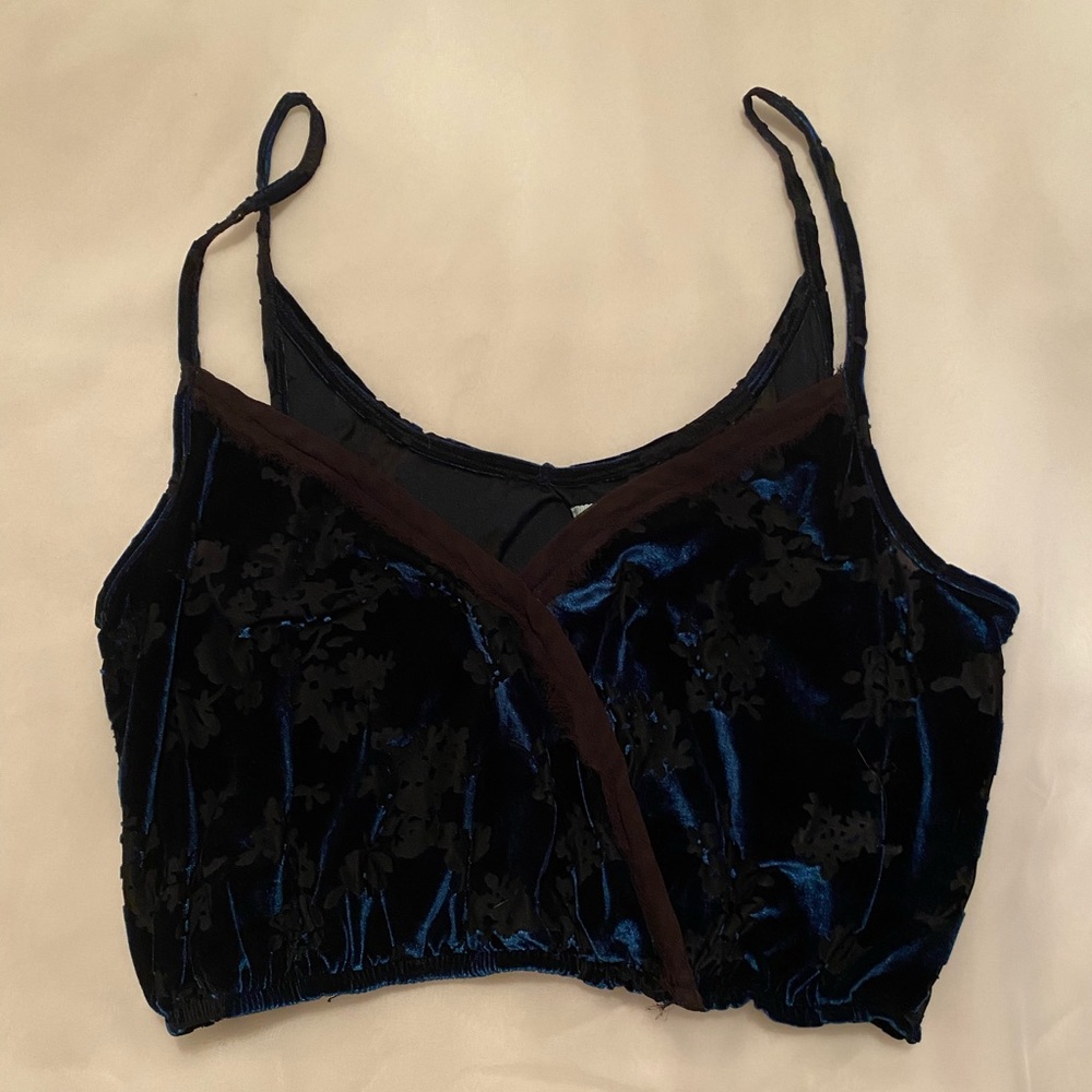 Urban Outfitters Velour Crop Top
